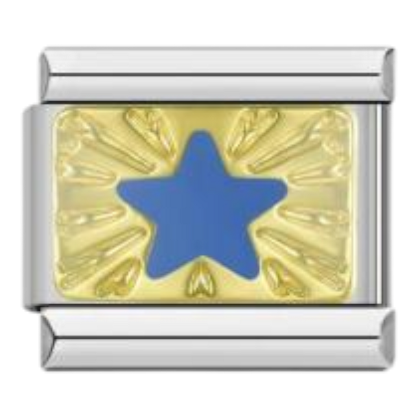 Estrella Azul sobre Rayos Dorados