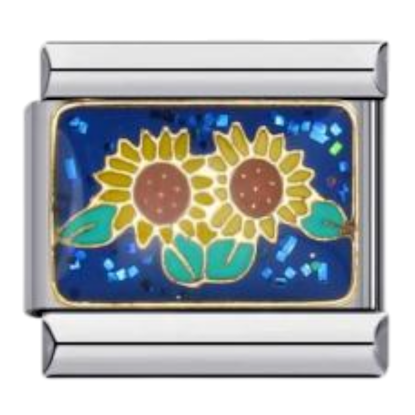 Girasoles sobre Fondo Azul