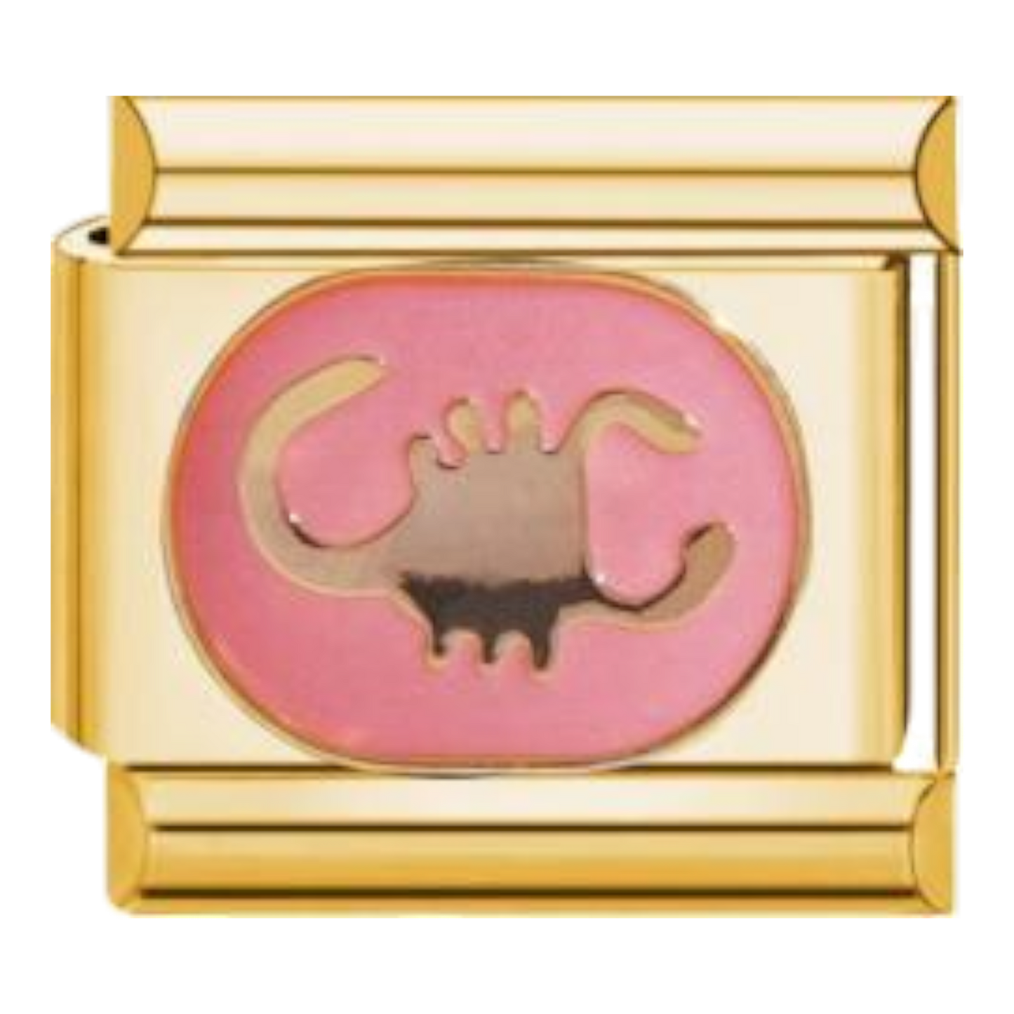 Charm del signo Escorpio con esmalte de color y acabado dorado