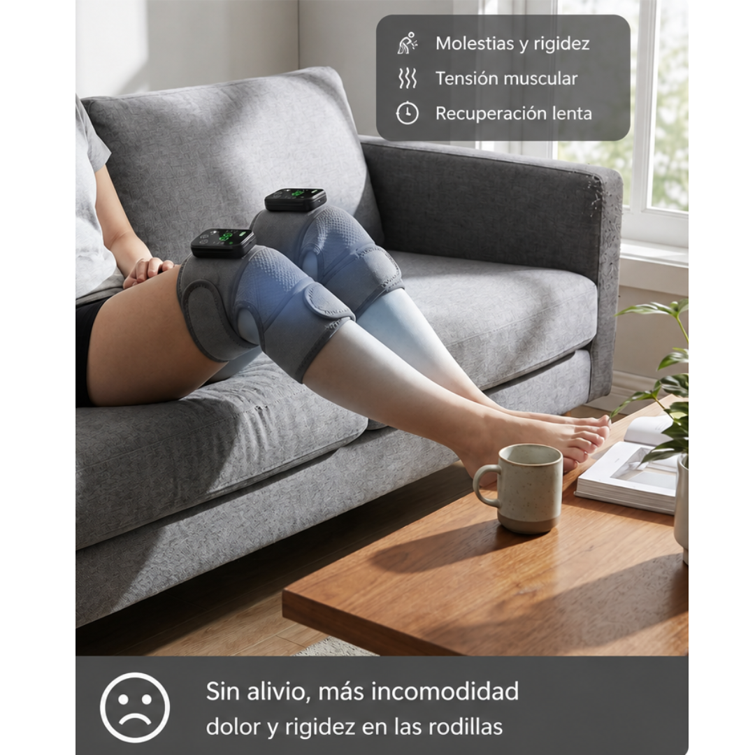 ThermoKnee Pro — Masajeador de Rodilla con Calor y Vibración