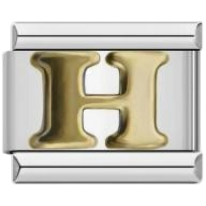 Letra H - Dorado