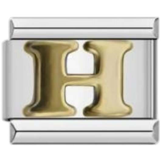 Letra H - Dorado
