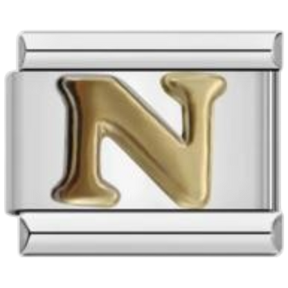Letra N - Dorado