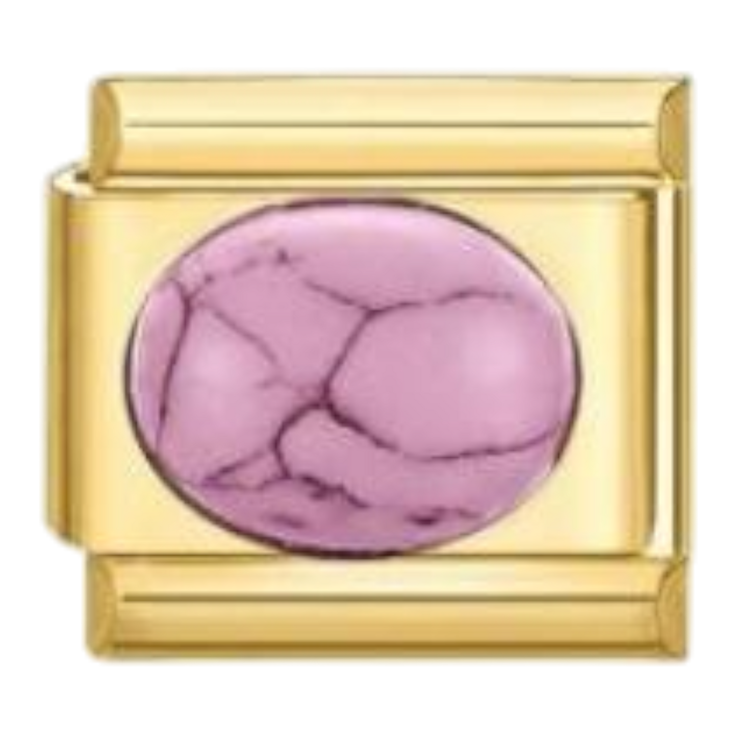 Piedra Ovalada Lisa - Rosa veteado