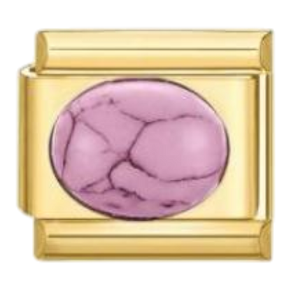 Piedra Ovalada Lisa - Rosa veteado