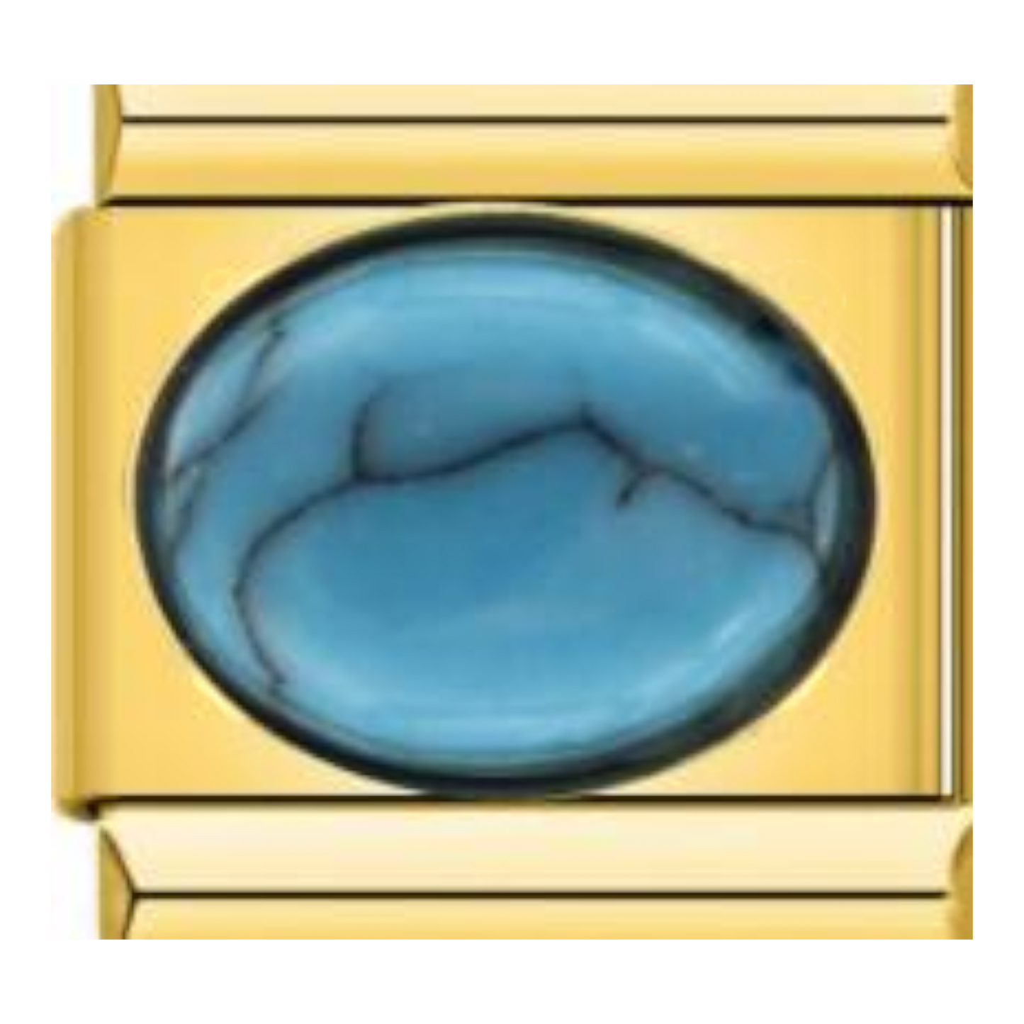 Piedra Ovalada Lisa - Turquesa