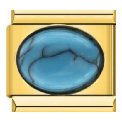 Piedra Ovalada Lisa - Turquesa