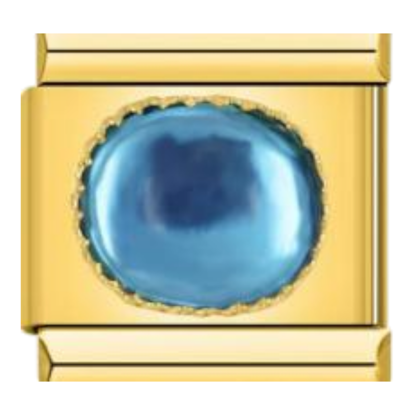 Piedra Ovalada Lisa - Azul cielo