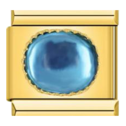 Piedra Ovalada Lisa - Azul cielo