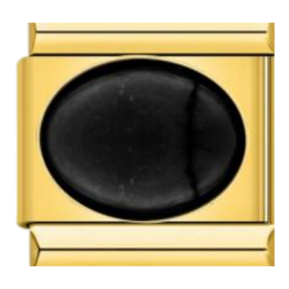 Piedra Ovalada Lisa - Ónix negro