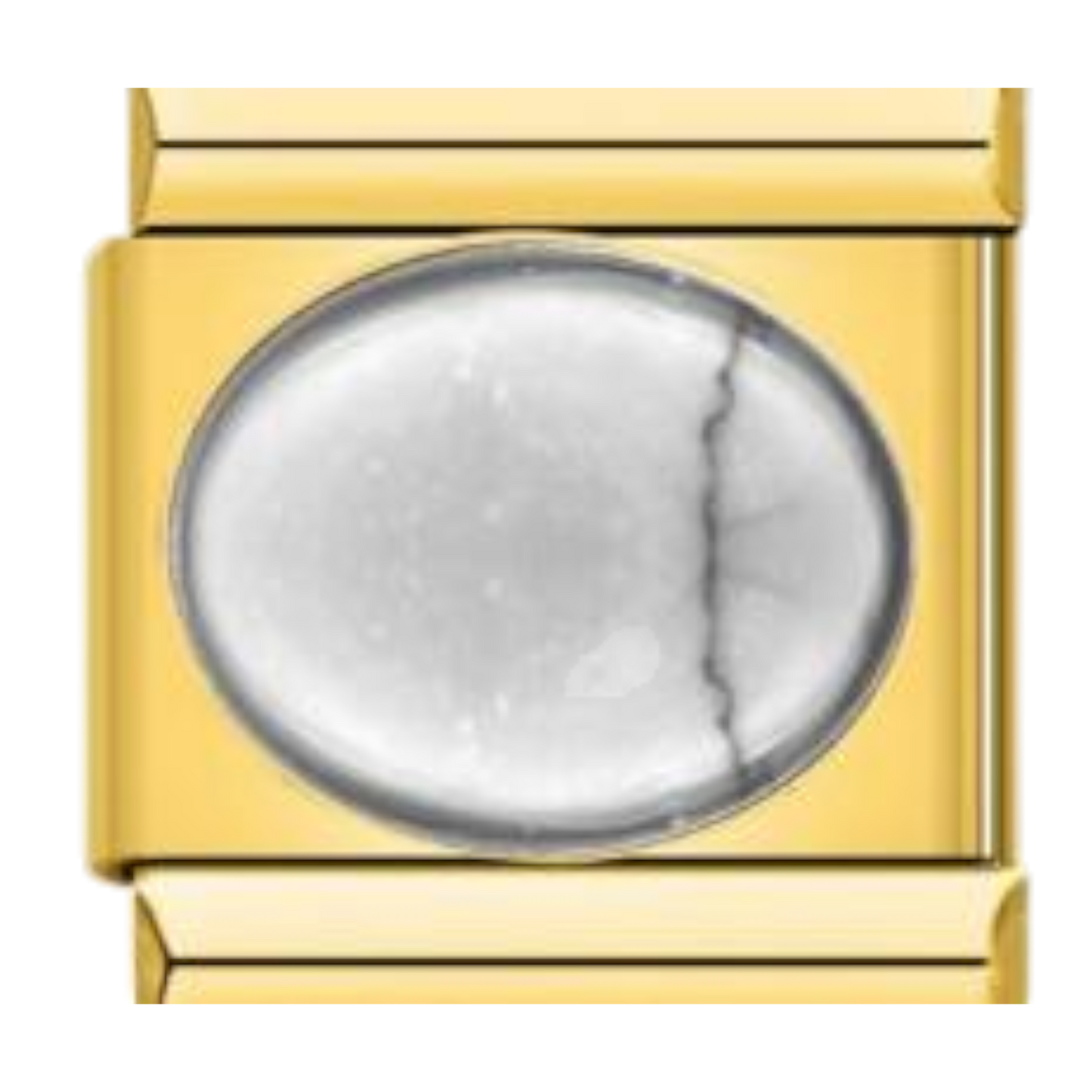 Piedra Ovalada Lisa - Mármol blanco