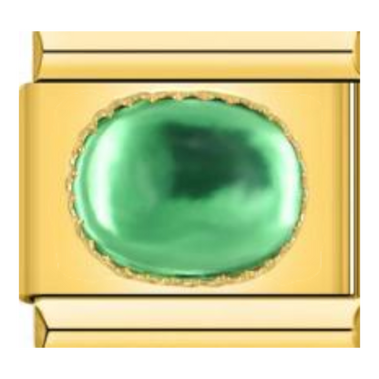 Piedra Ovalada Lisa - Esmeralda