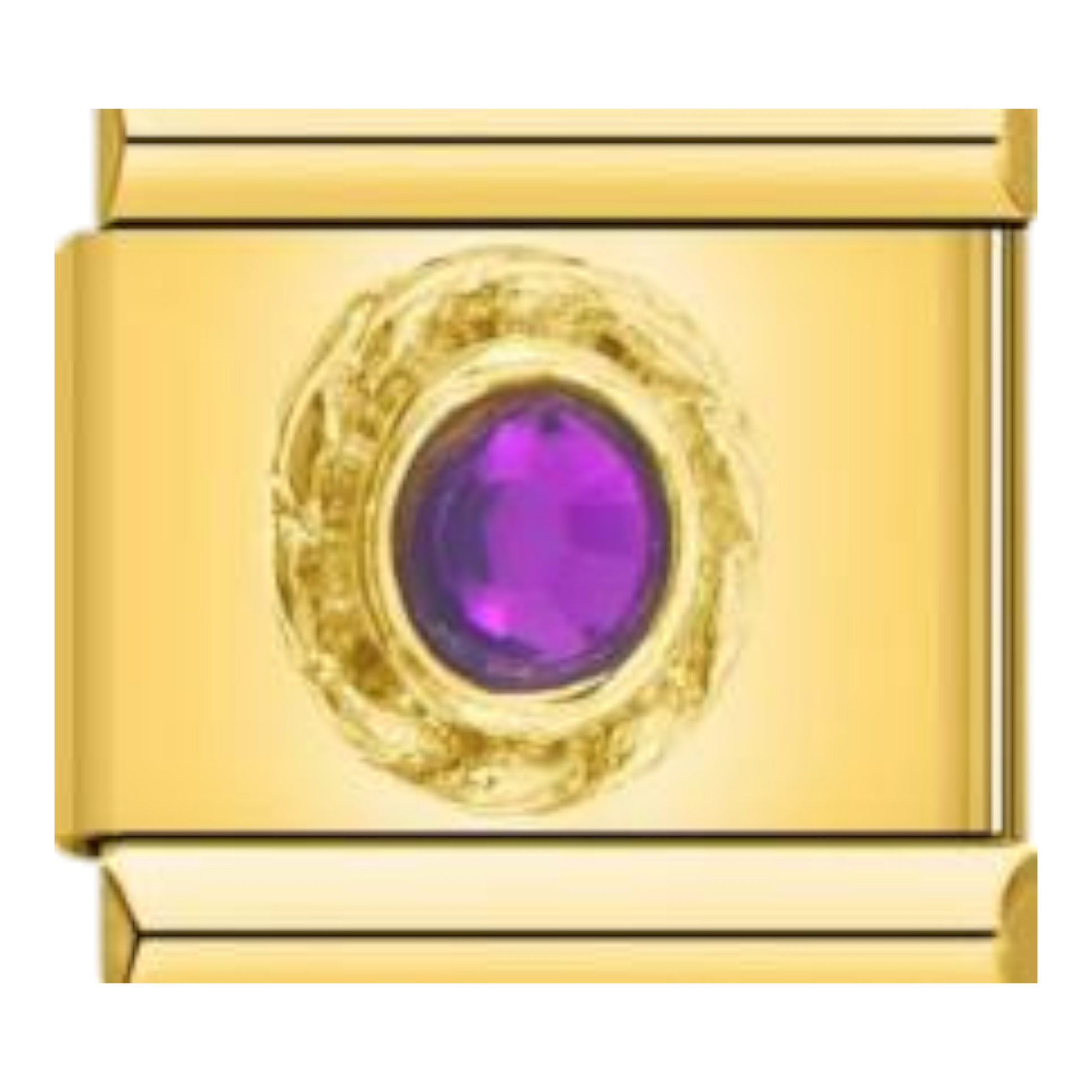 Piedra Ovalada Engastada - Amatista