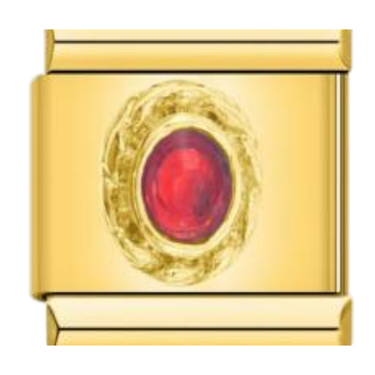 Piedra Ovalada Engastada - Rubí
