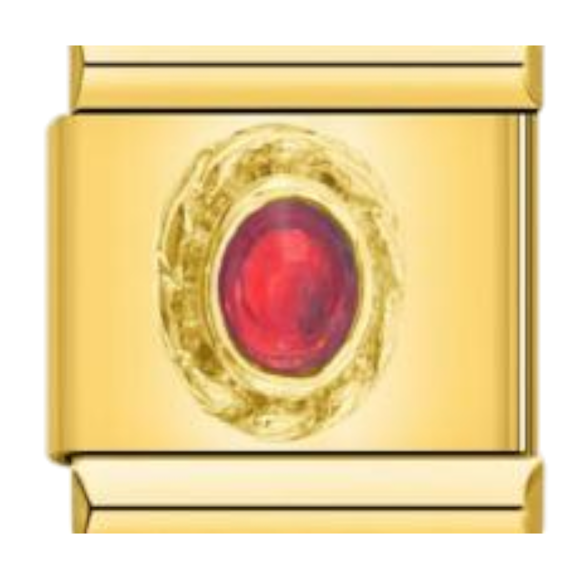 Piedra Ovalada Engastada - Rubí
