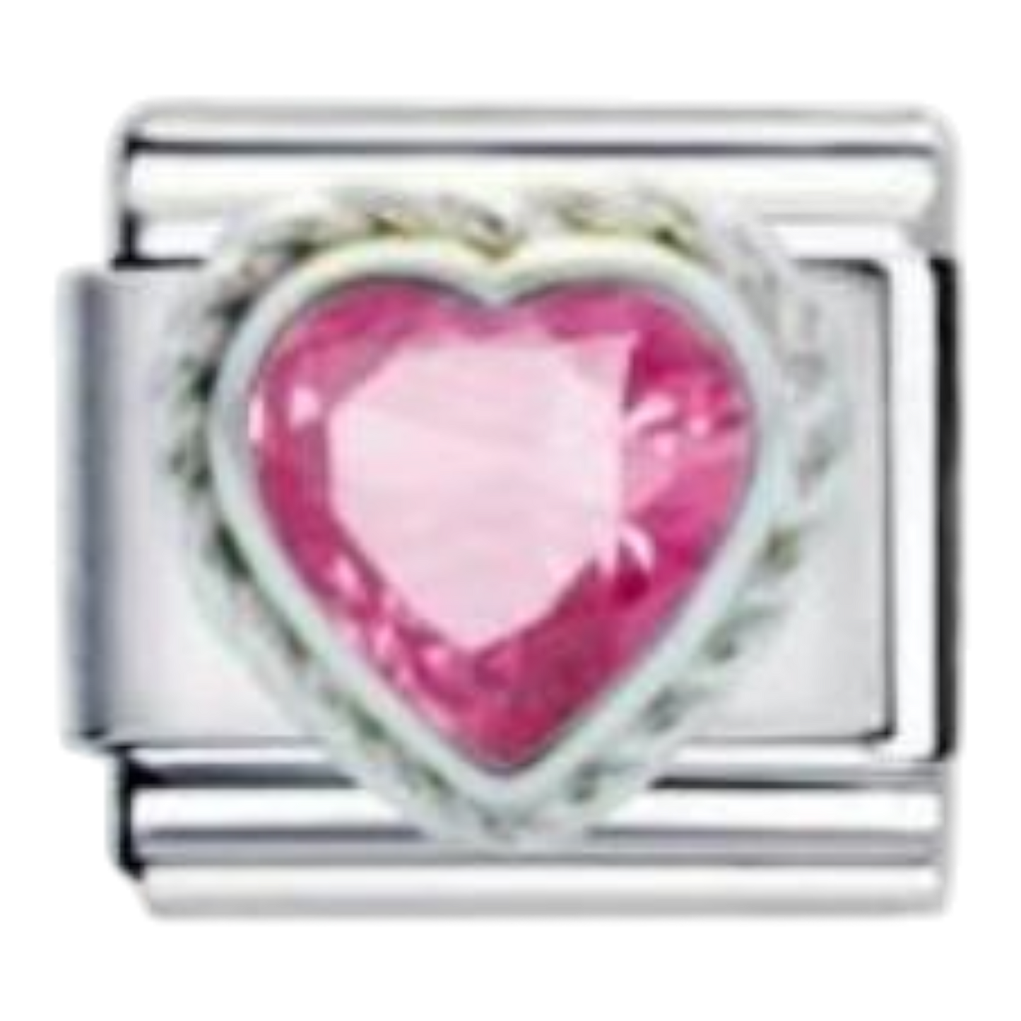 Corazón Cristal Rosa Intenso