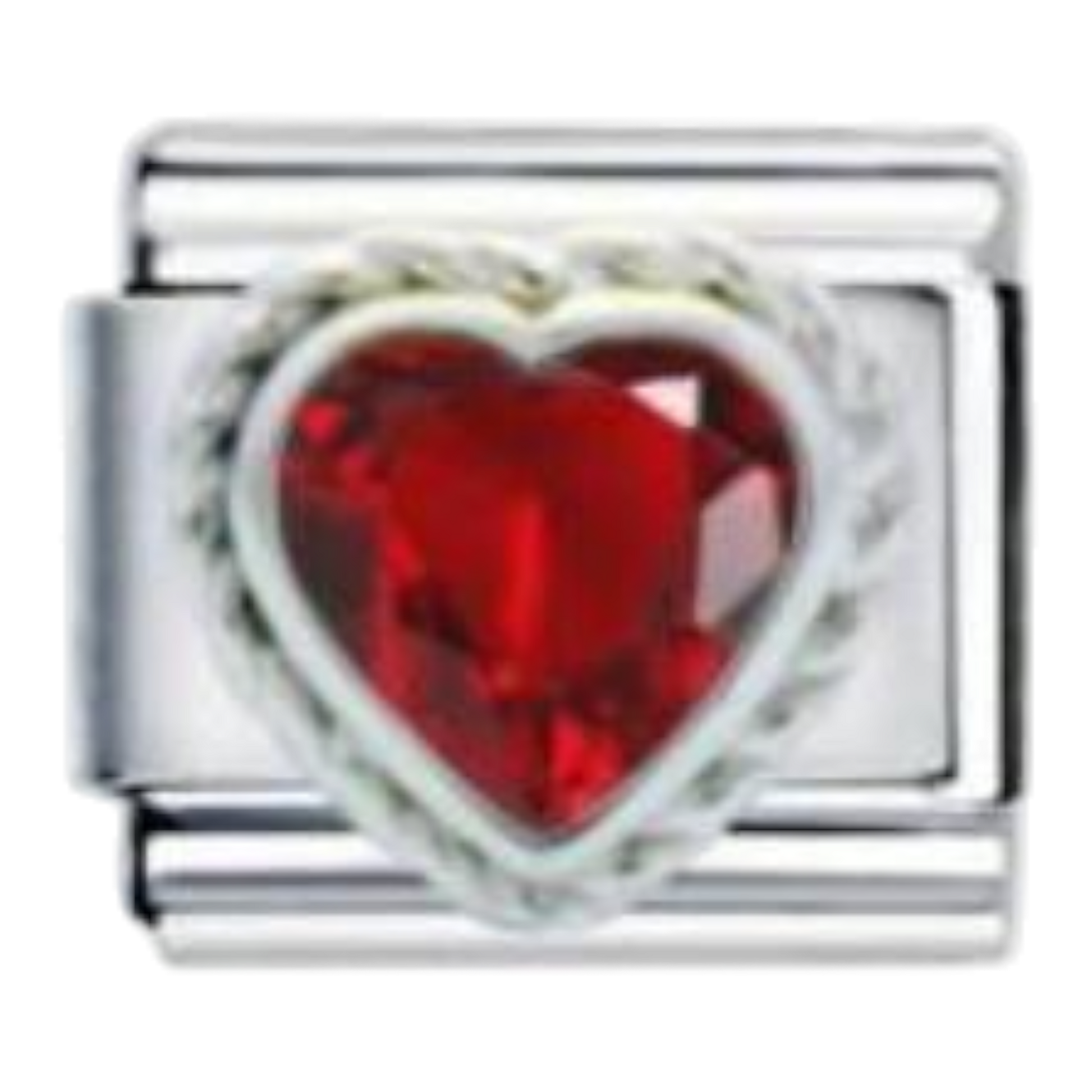 Corazón Cristal Rojo Oscuro