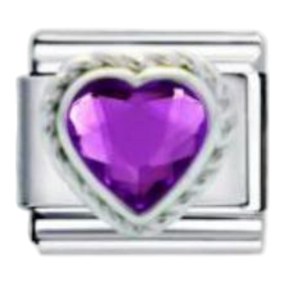 Corazón Cristal Morado