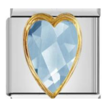 Corazón Cristal Celeste