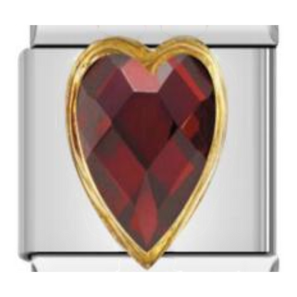 Corazón Cristal Granate