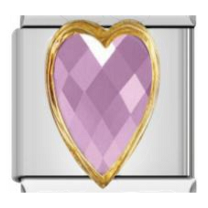 Corazón Cristal Rosa Pastel