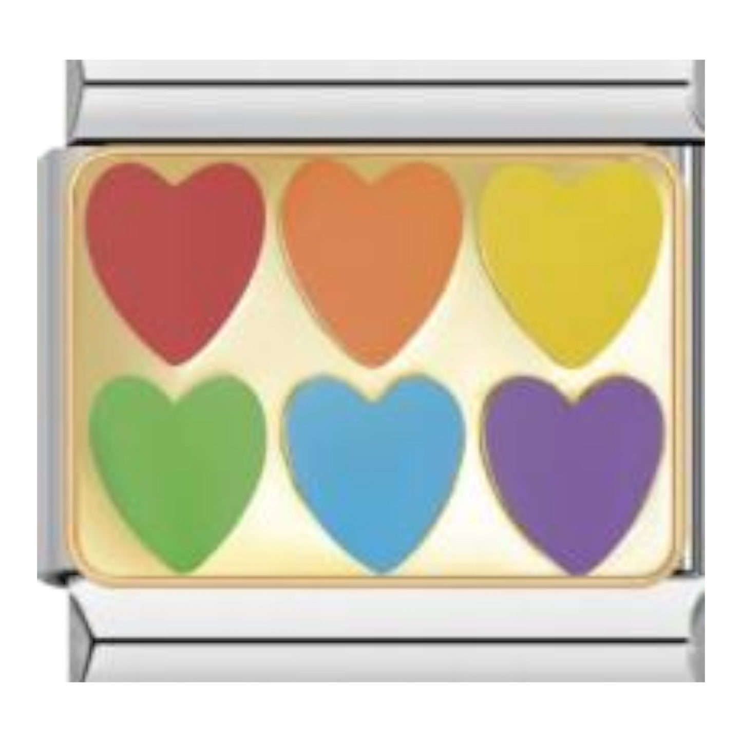 Seis Corazones Multicolor
