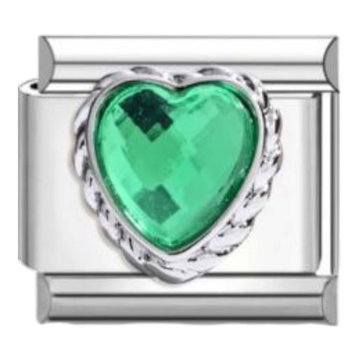 Corazón Cristal Verde