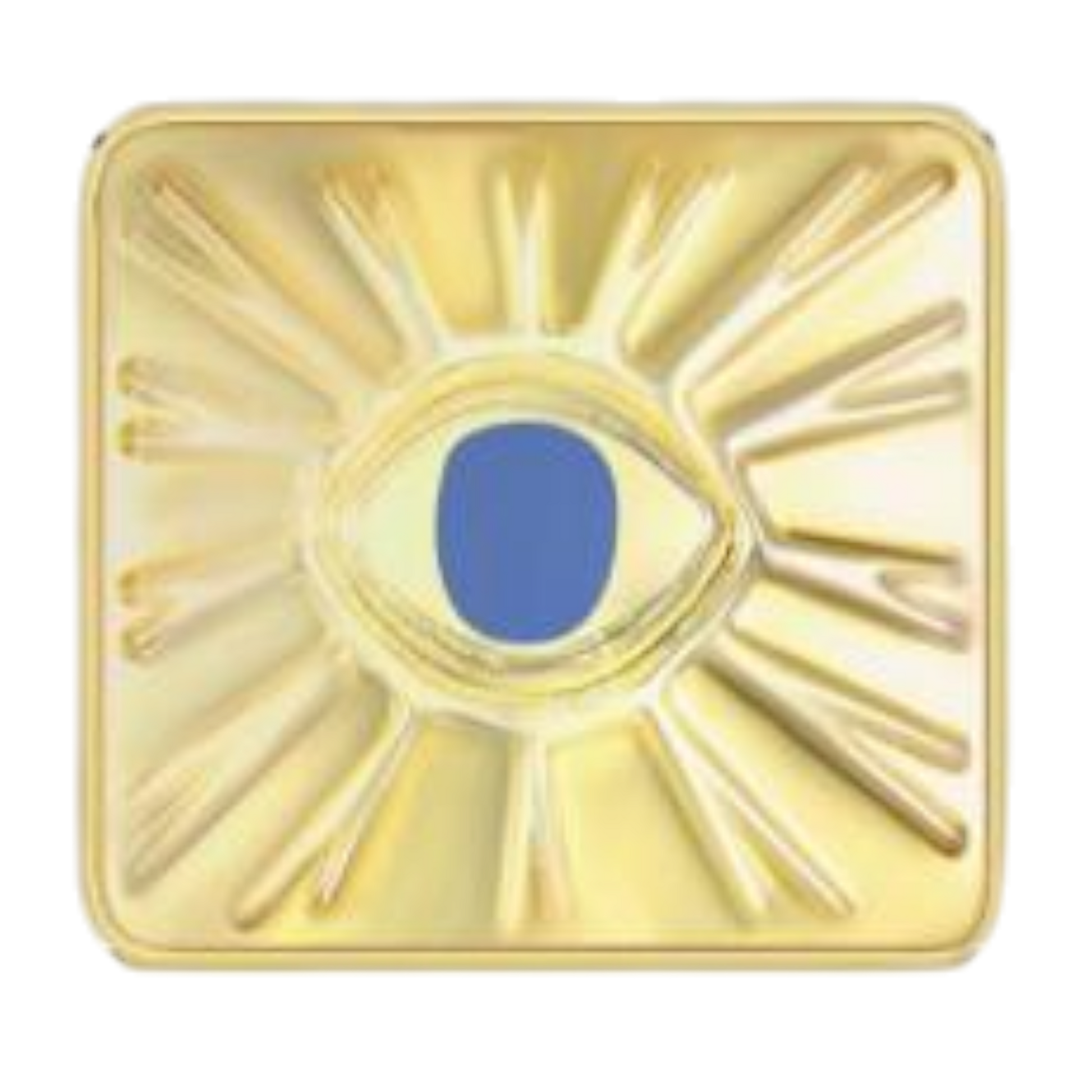Sol Dorado con Centro Azul