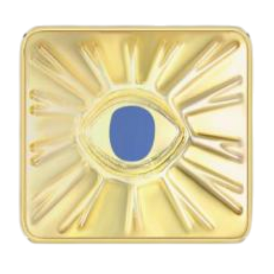 Sol Dorado con Centro Azul
