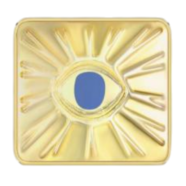 Sol Dorado con Centro Azul