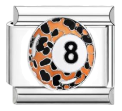 Bola 8 Leopardo - Plata