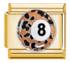 Bola 8 Leopardo - Dorado