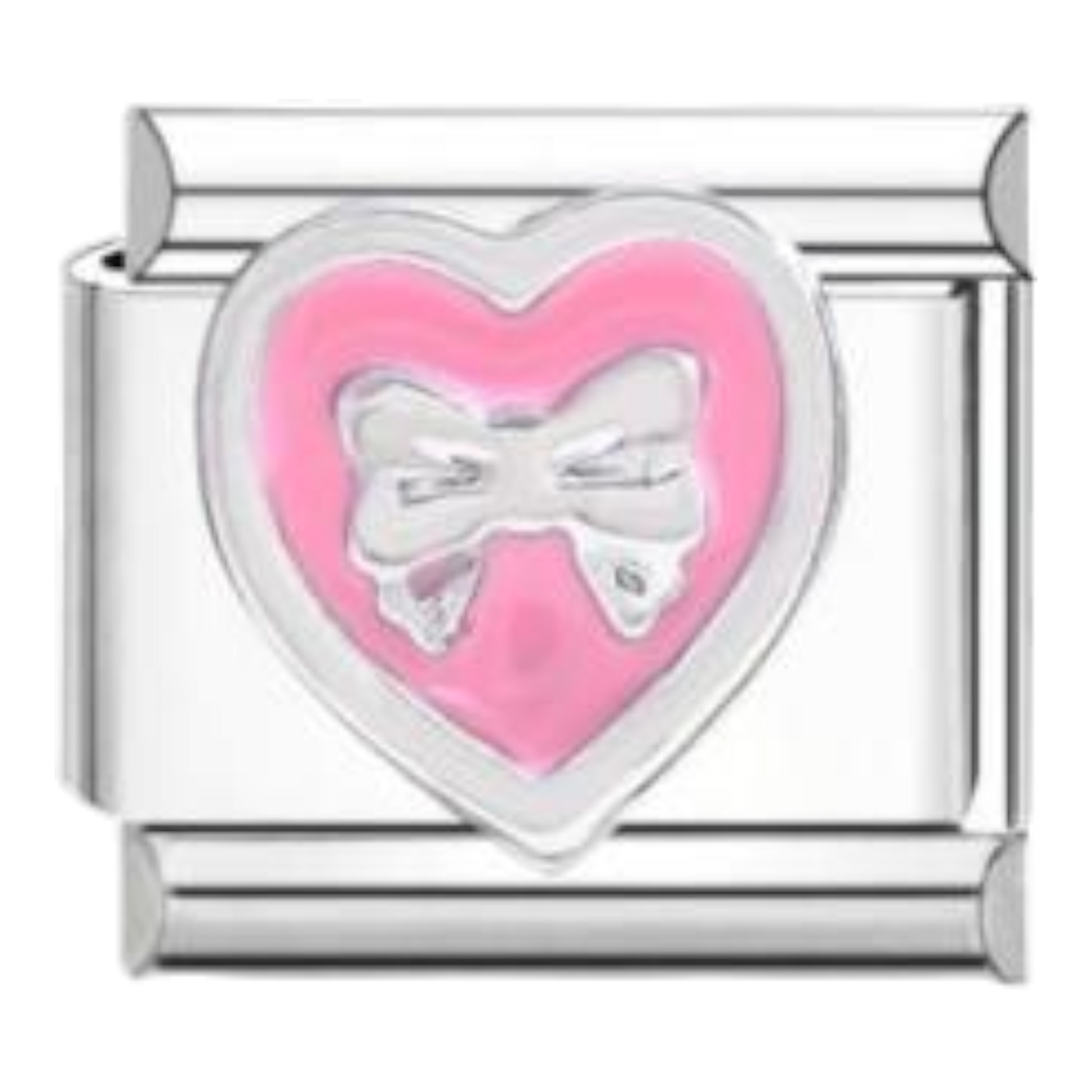Corazón Rosa con Lazo