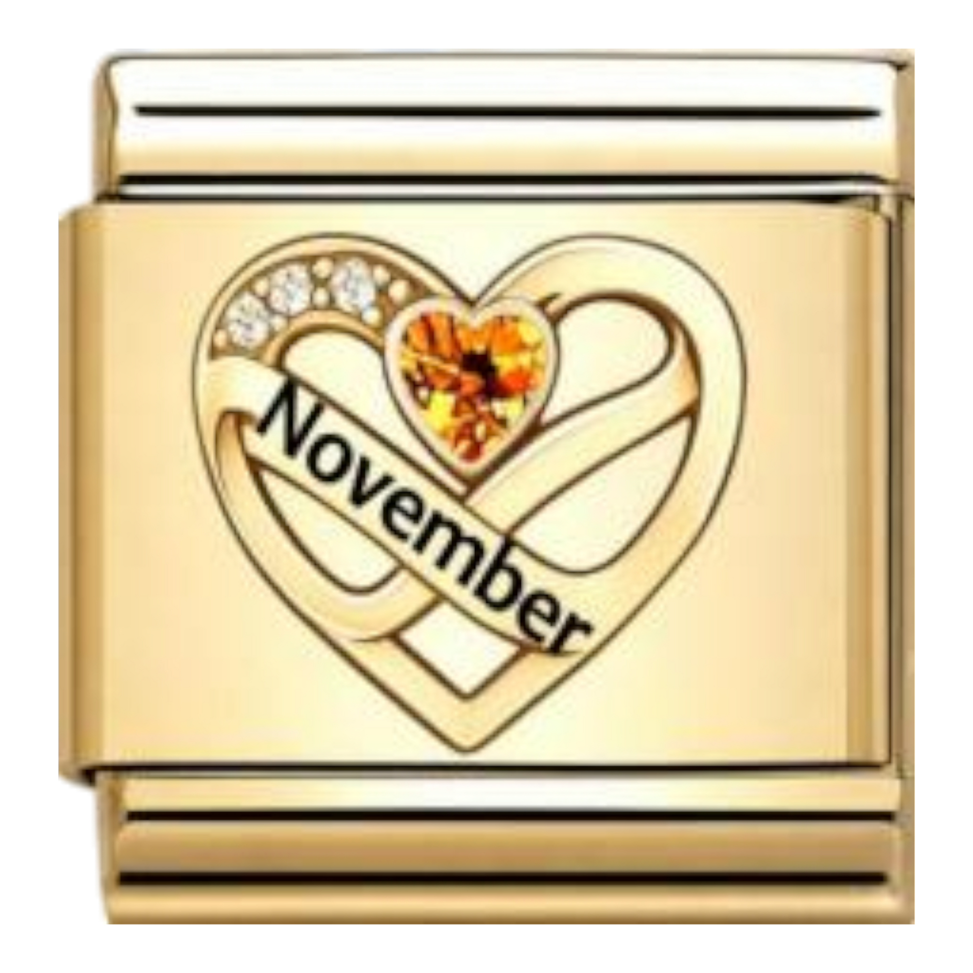 Corazón Noviembre Dorado