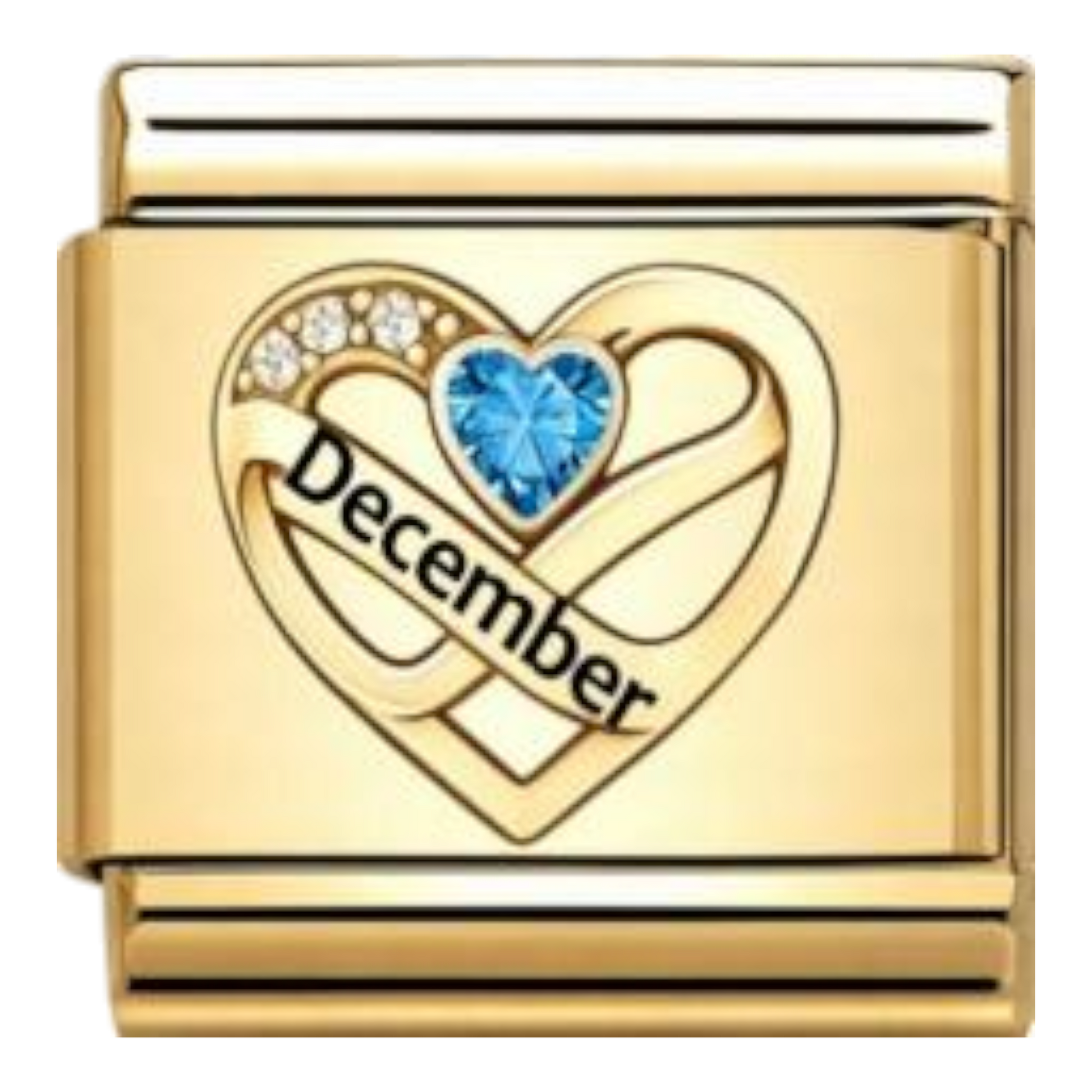 Corazón Diciembre Dorado