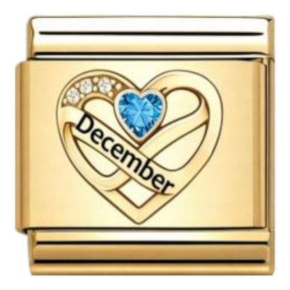 Corazón Diciembre Dorado