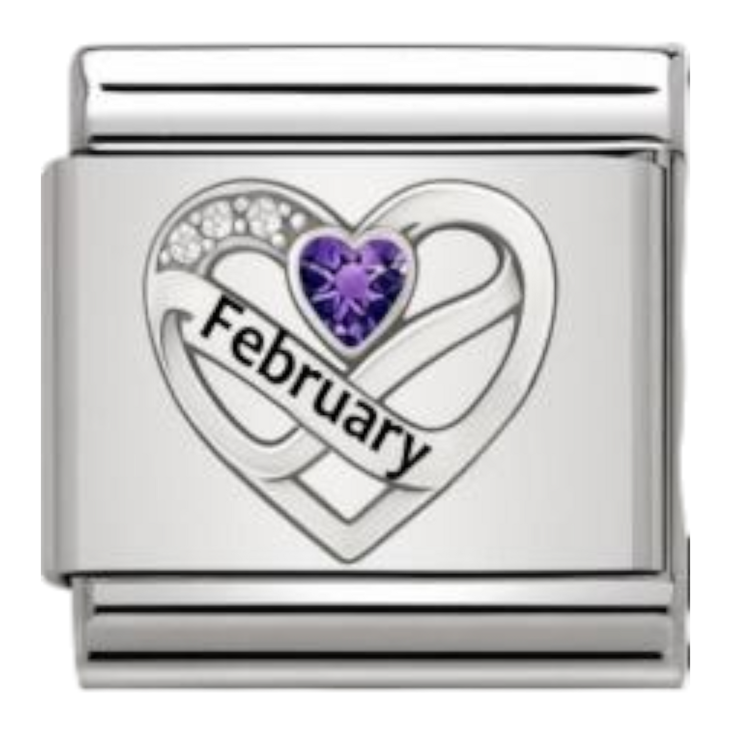 Corazón Febrero Plateado