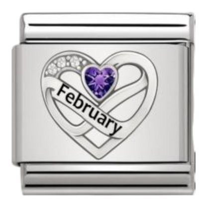 Corazón Febrero Plateado