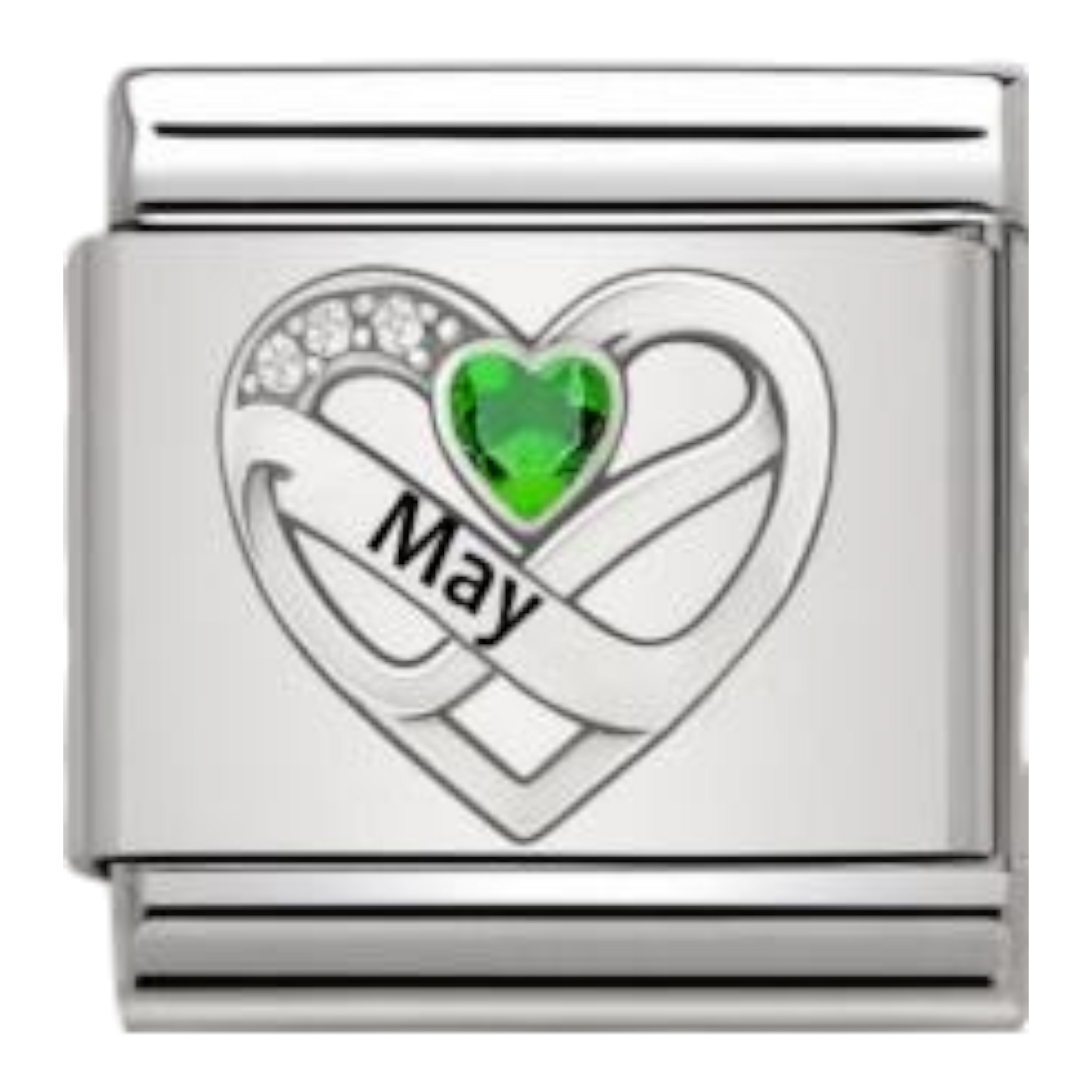 Corazón Mayo Plateado