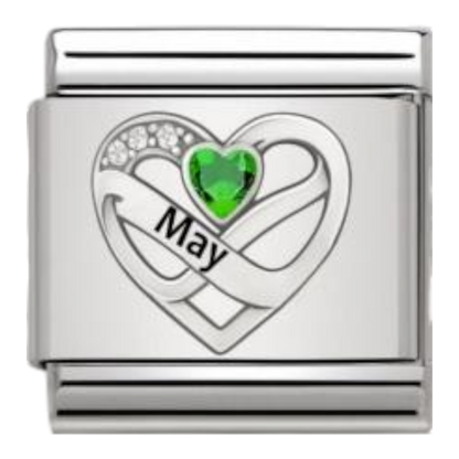 Corazón Mayo Plateado