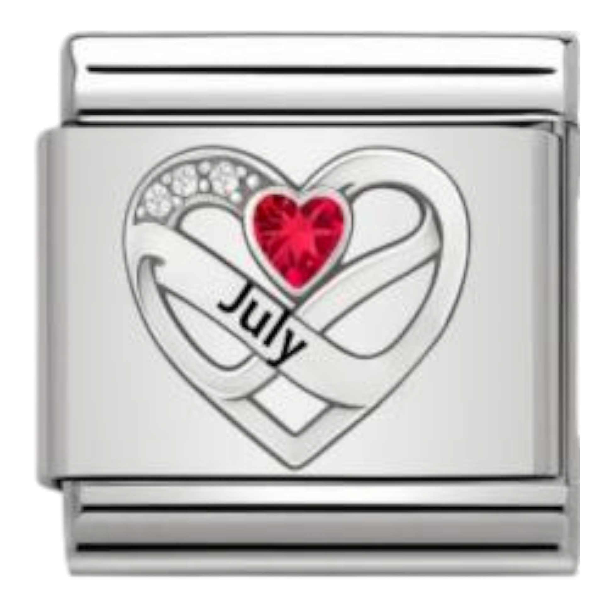 Corazón Julio Plateado