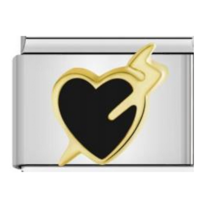 Corazón Negro con Rayo