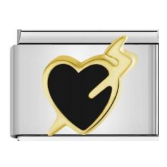 Corazón Negro con Rayo
