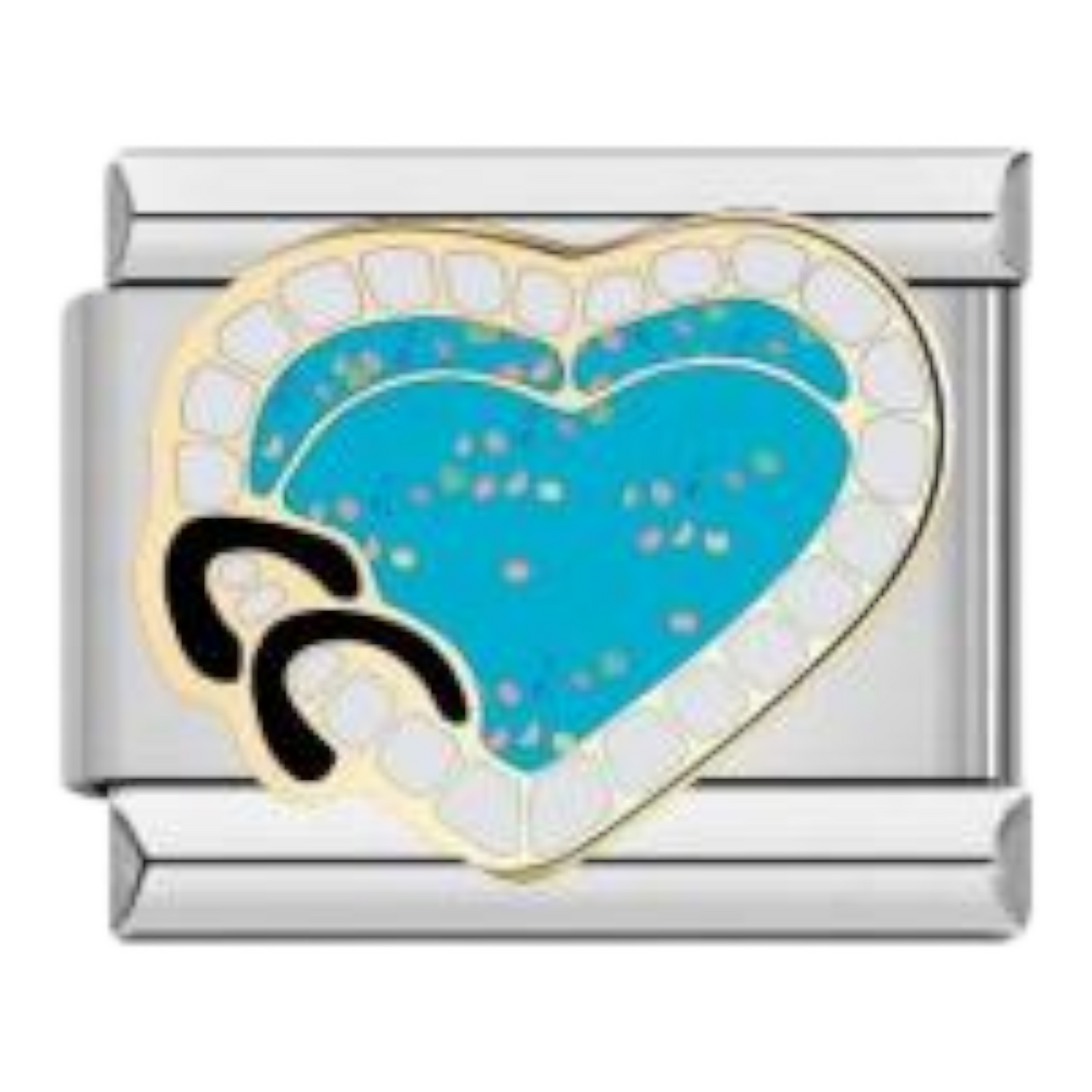 Corazón Azul con Auriculares