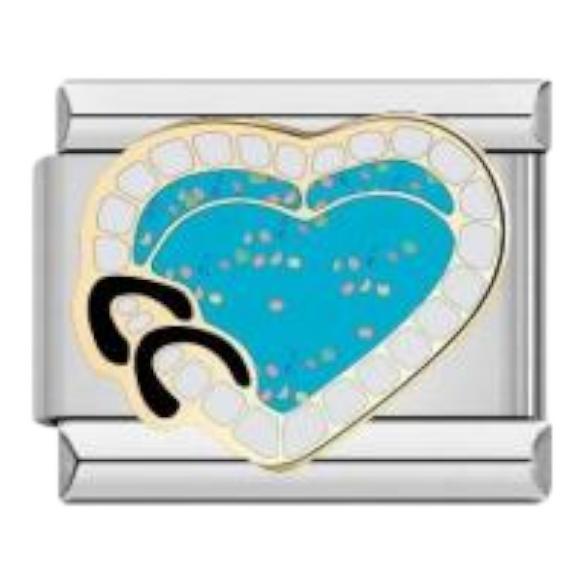 Corazón Azul con Auriculares