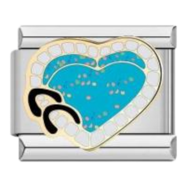 Corazón Azul con Auriculares