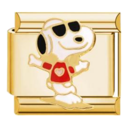Snoopy con Corazón - Dorado