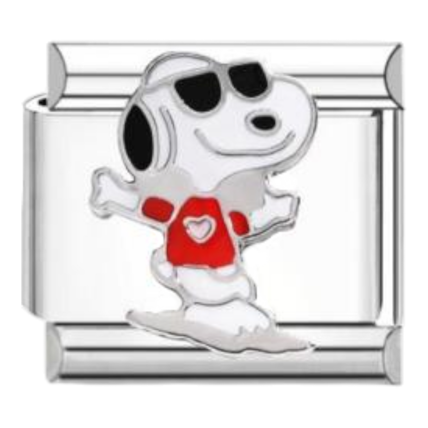 Snoopy con Corazón - Plateado