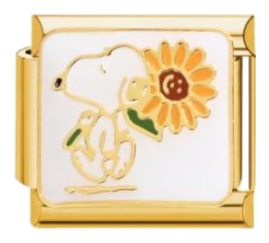 Snoopy con Girasol - Dorado