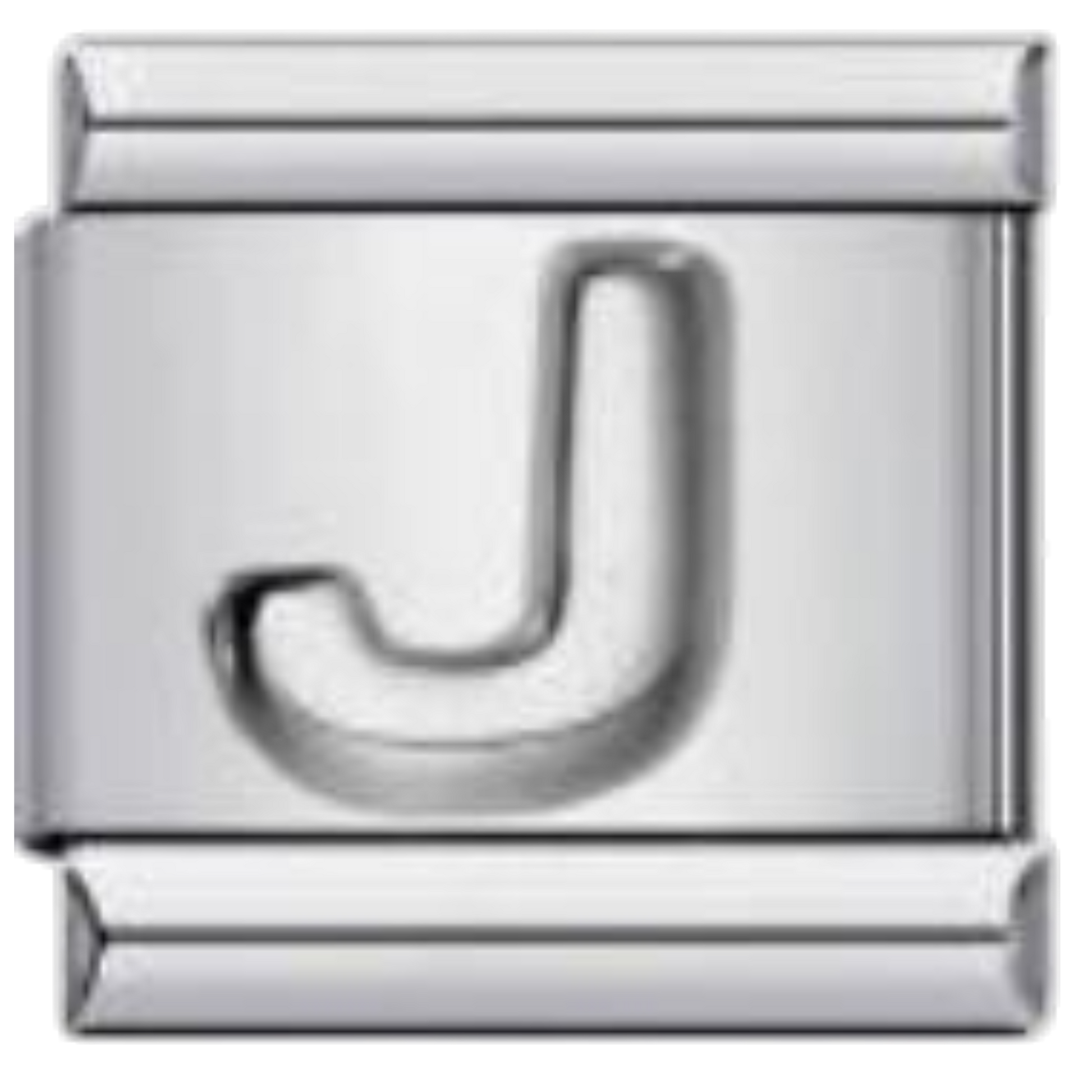 Letra J - Plateado